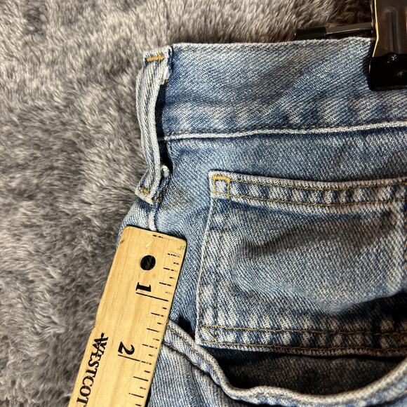 Carhartt Shorts Mens 32 Blue Denim Light Wash 5 Pocket Workwear Zip Fly Classic - Picture 4 of 9